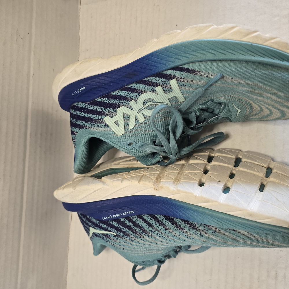 Hoka Athletic Shoes in Teal and Blue